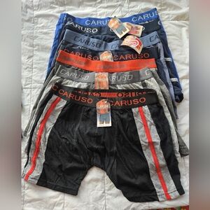 Caruso Men's Boxer Briefs - Black, Gray, Blue, Red Size M Pack Of 7